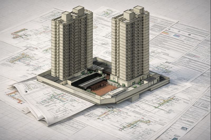 MEP Revit model and engineering documentation for the Bella Aldeota residential towers